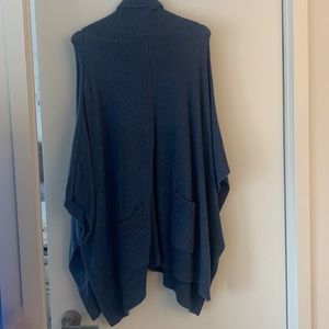 Massimo Dutti blue cape.